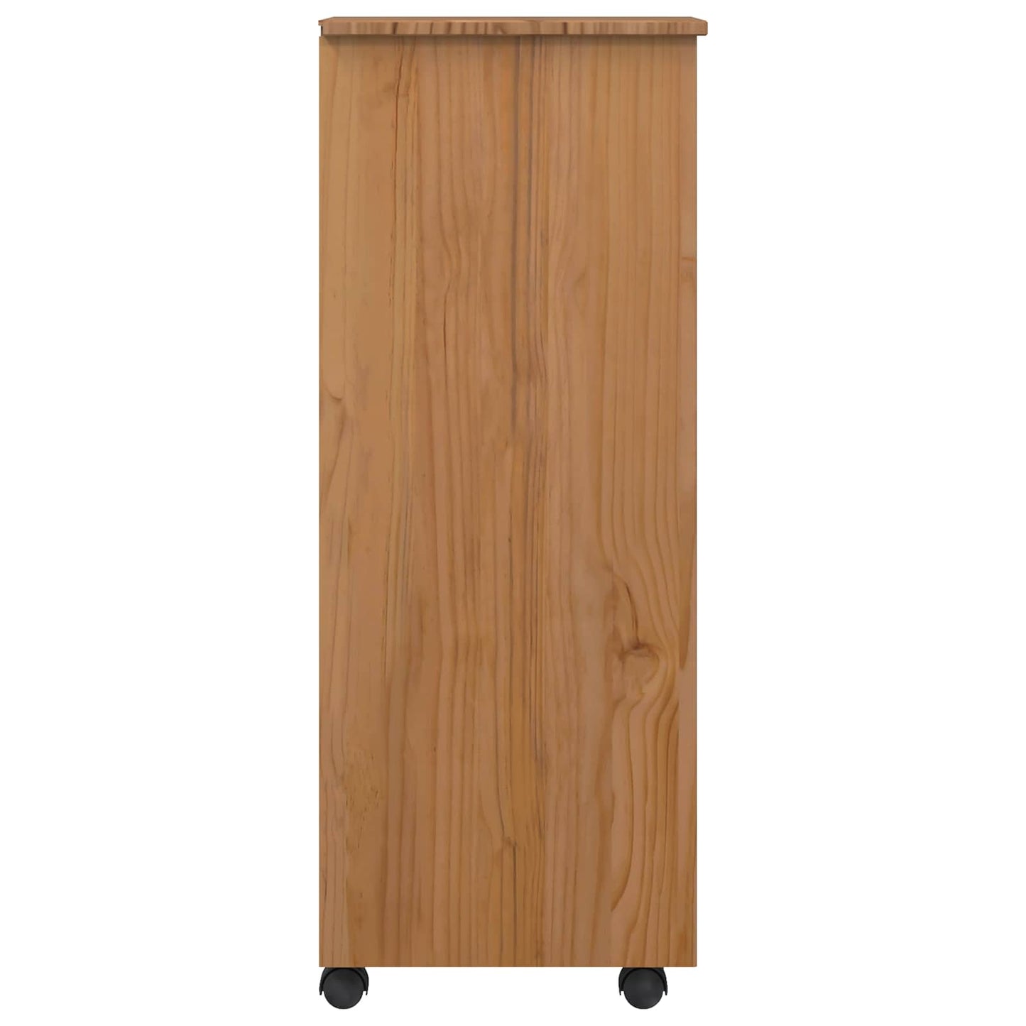 Rolling Cabinet with Drawers CORONA Honey Brown