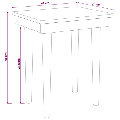 Dressing Table Stool FAUSKE White 40 x 33 x 45 cm