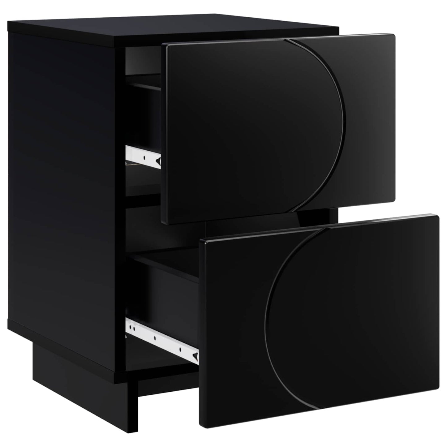 Bedside Cabinet Black 33.5 x 34.5 x 50 cm Engineered Wood