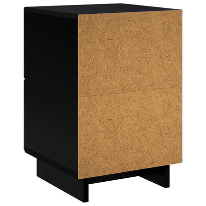 Bedside Cabinet Black 33.5 x 34.5 x 50 cm Engineered Wood