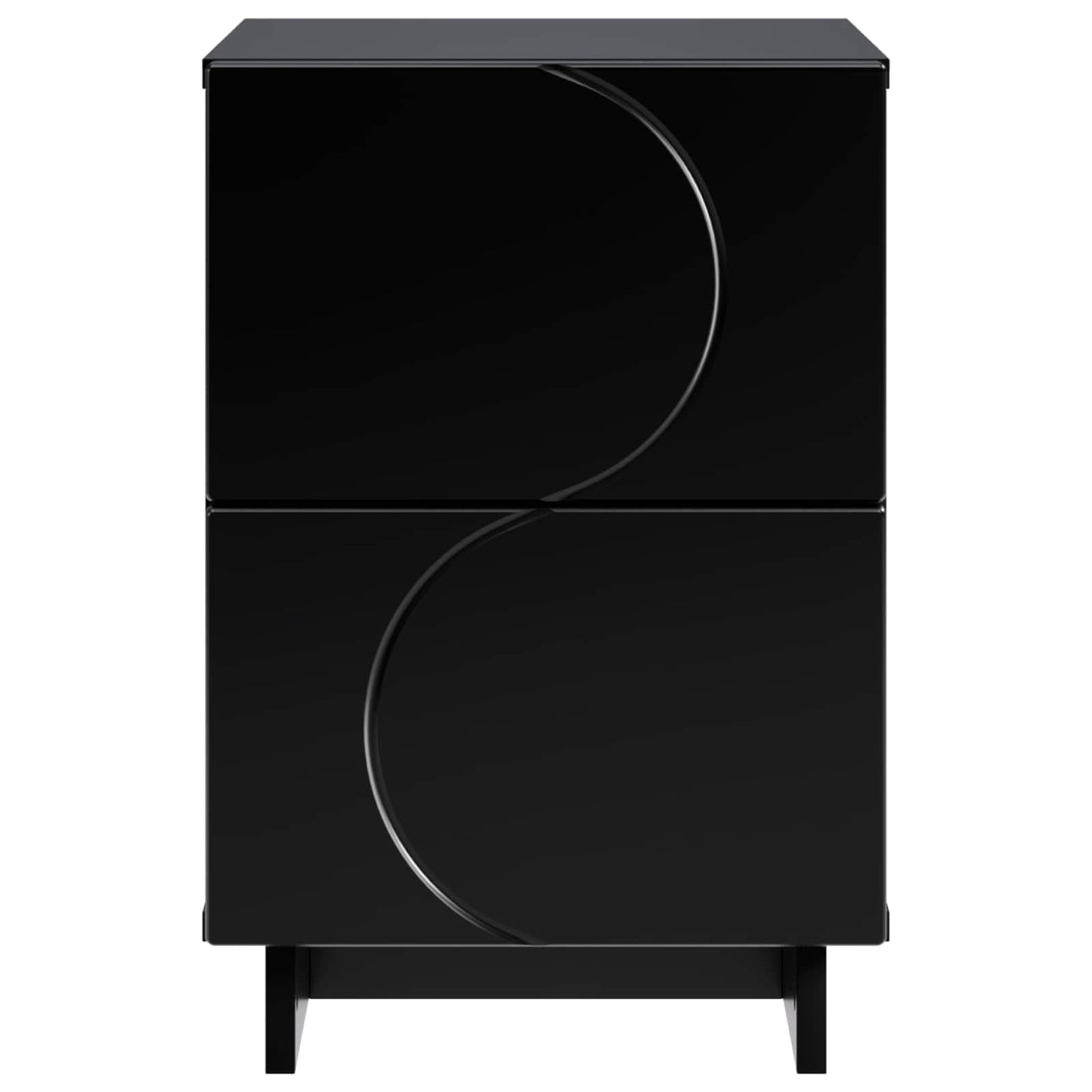 Bedside Cabinet Black 33.5 x 34.5 x 50 cm Engineered Wood