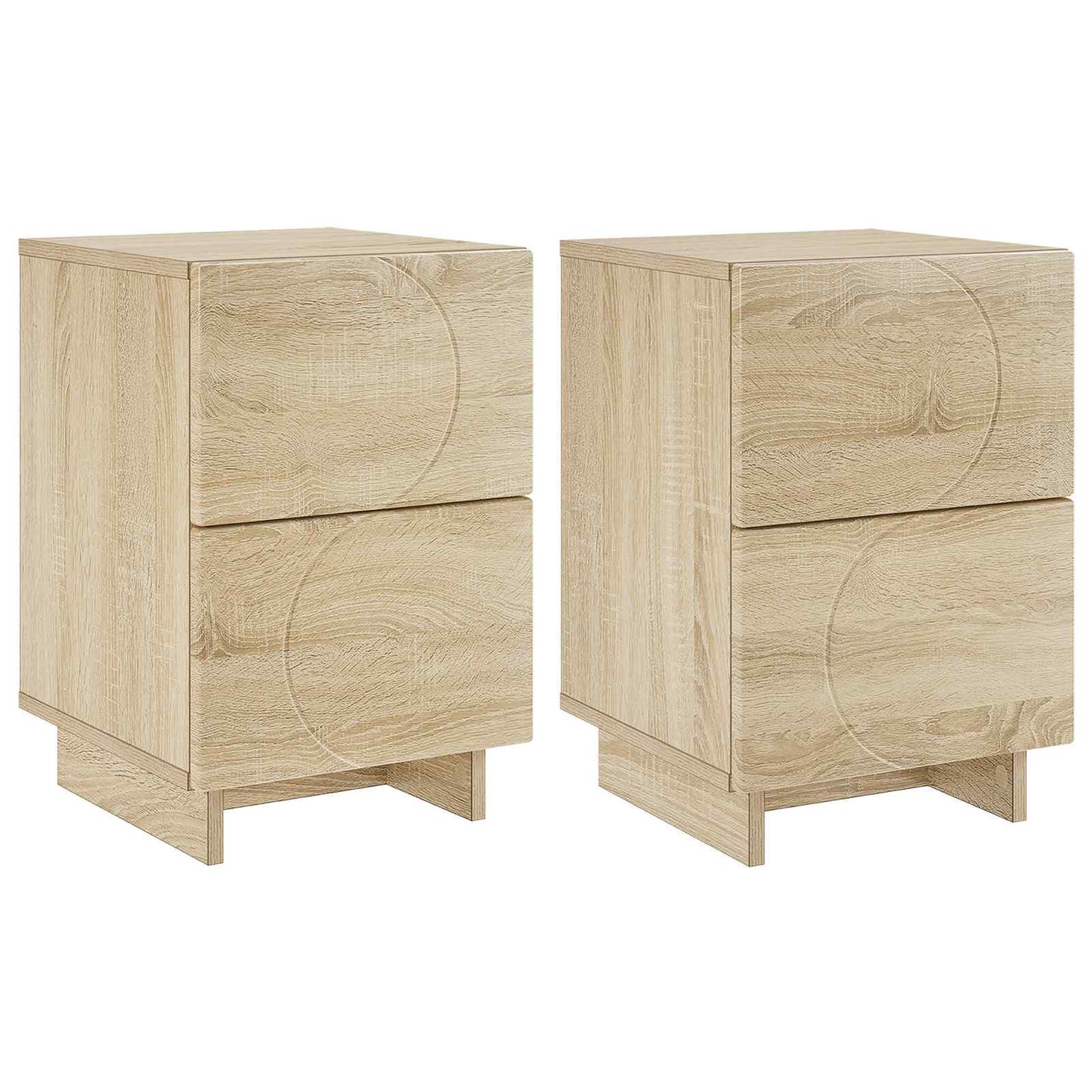 Bedside Cabinet 2 pcs Sonoma Oak 33.5 x 34.5 x 50 cm