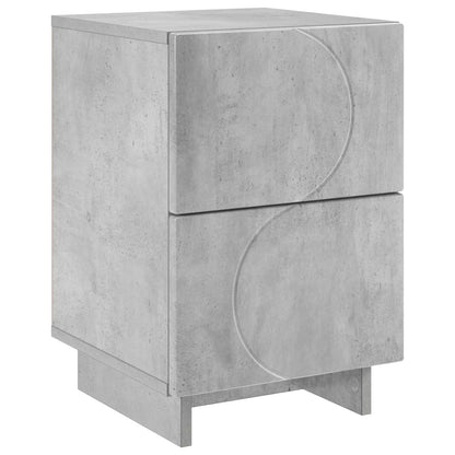 Bedside Cabinet Concrete Grey 33.5 x 34.5 x 50 cm