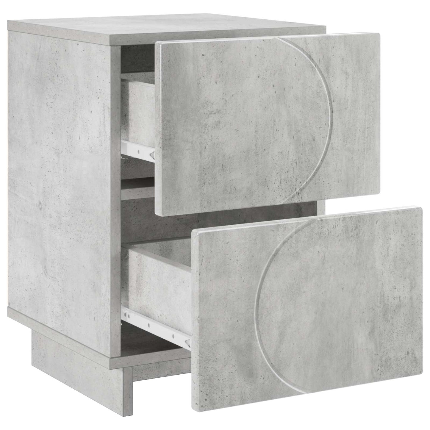 Bedside Cabinet Concrete Grey 33.5 x 34.5 x 50 cm