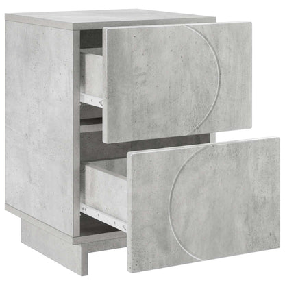 Bedside Cabinet 2 pcs Concrete Grey 33.5 x 34.5 x 50 cm