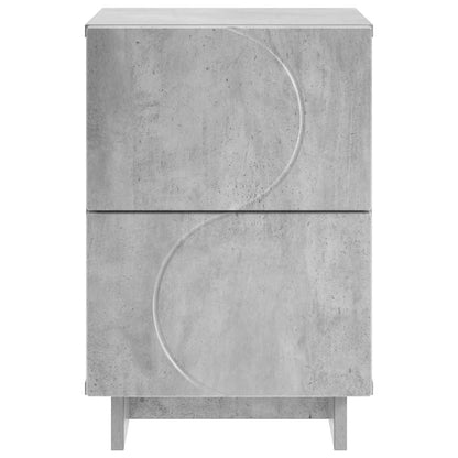 Bedside Cabinet 2 pcs Concrete Grey 33.5 x 34.5 x 50 cm