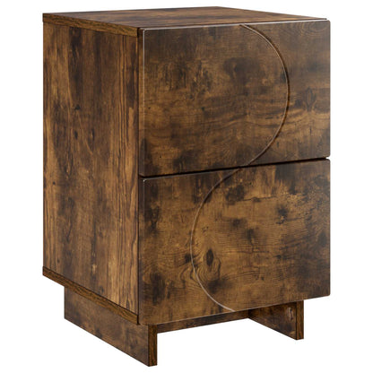 Bedside Cabinet Smoked Oak 33.5 x 34.5 x 50 cm Engineered Wood