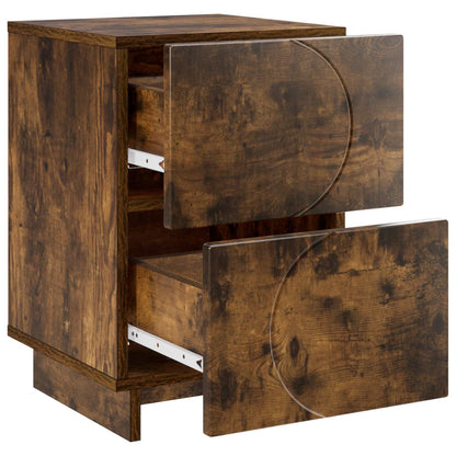 Bedside Cabinet Smoked Oak 33.5 x 34.5 x 50 cm Engineered Wood