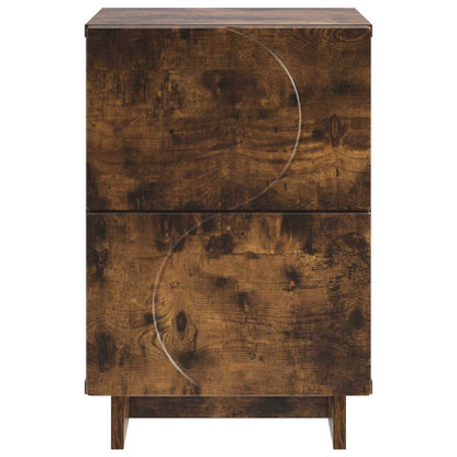 Bedside Cabinet Smoked Oak 33.5 x 34.5 x 50 cm Engineered Wood