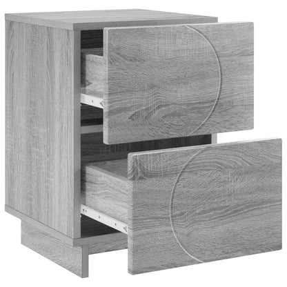 Bedside Cabinet Grey Sonoma 33.5 x 34.5 x 50 cm Engineered Wood