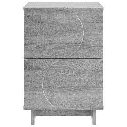 Bedside Cabinet 2 pcs Grey Sonoma 33.5 x 34.5 x 50 cm