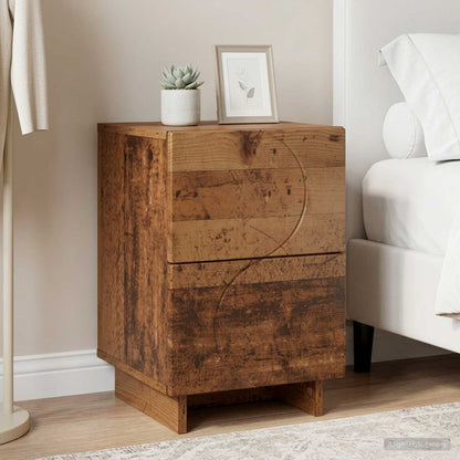 Bedside Cabinet Oak Wood 33.5 x 34.5 x 50 cm Engineered Wood