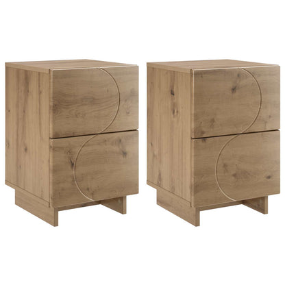 Bedside Cabinet 2 pcs Artisan Oak 33.5 x 34.5 x 50 cm