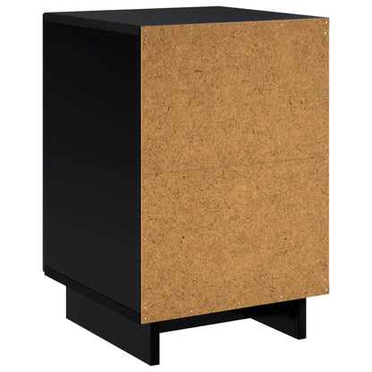 Bedside Cabinet Black 33.5 x 34.5 x 50 cm Engineered Wood