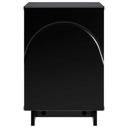 Bedside Cabinet Black 33.5 x 34.5 x 50 cm Engineered Wood