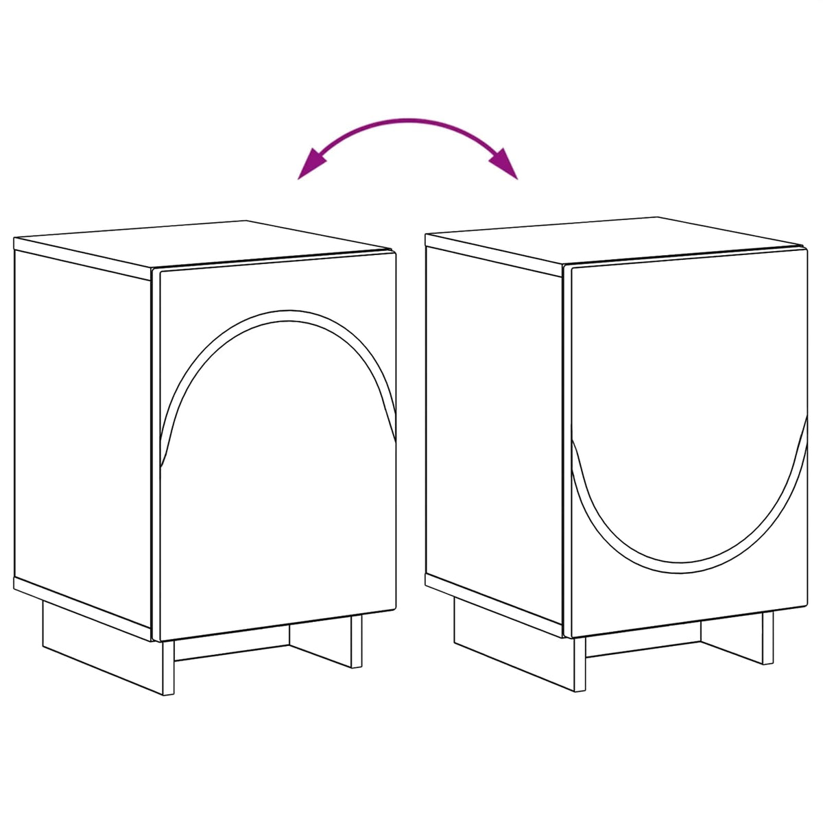 Bedside Cabinet 2 pcs Sonoma Oak 33.5 x 34.5 x 50 cm