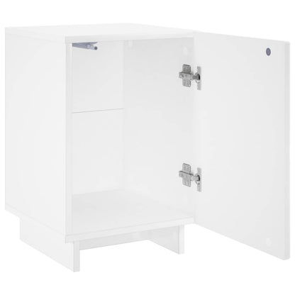 Bedside Cabinet High Gloss White 33.5 x 34.5 x 50 cm
