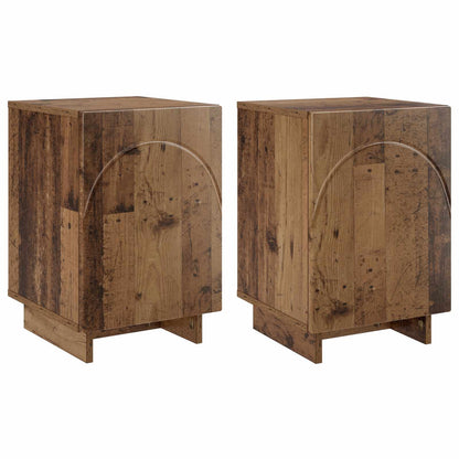 Bedside Cabinet 2 pcs Old Wood 33.5 x 34.5 x 50 cm