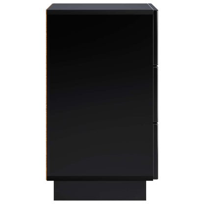 Bedside Cabinet Black 33.5 x 34.5 x 60 cm Engineered Wood