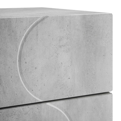Bedside Cabinet Concrete Grey 33.5 x 34.5 x 60 cm