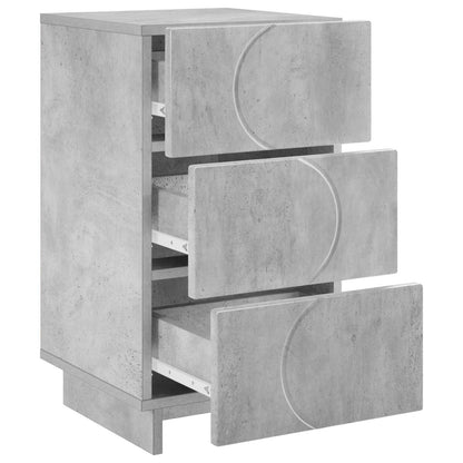 Bedside Cabinet Concrete Grey 33.5 x 34.5 x 60 cm