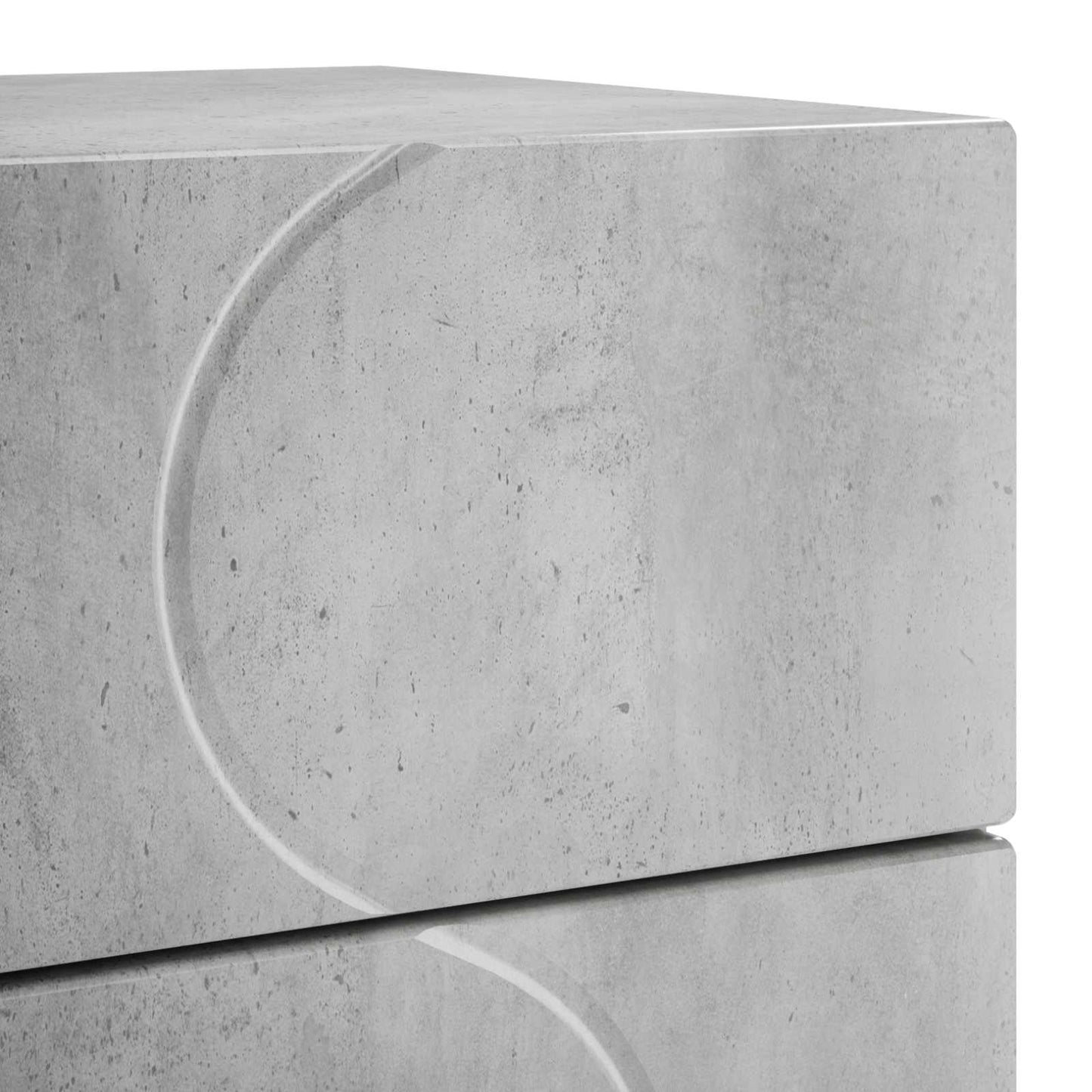 Bedside Cabinet 2 pcs Concrete Grey 33.5 x 34.5 x 60 cm