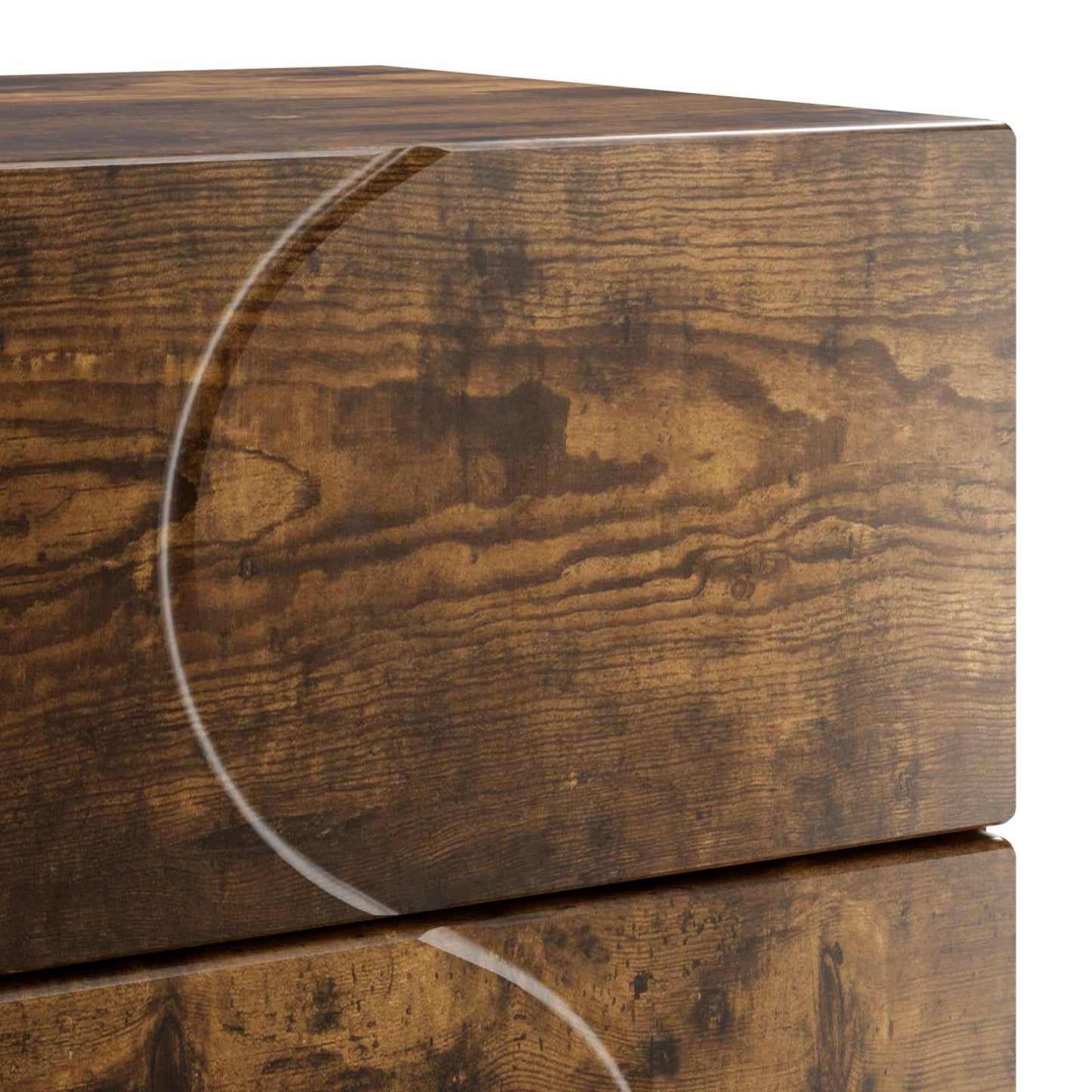 Bedside Cabinet Smoked Oak 33.5 x 34.5 x 60 cm Engineered Wood