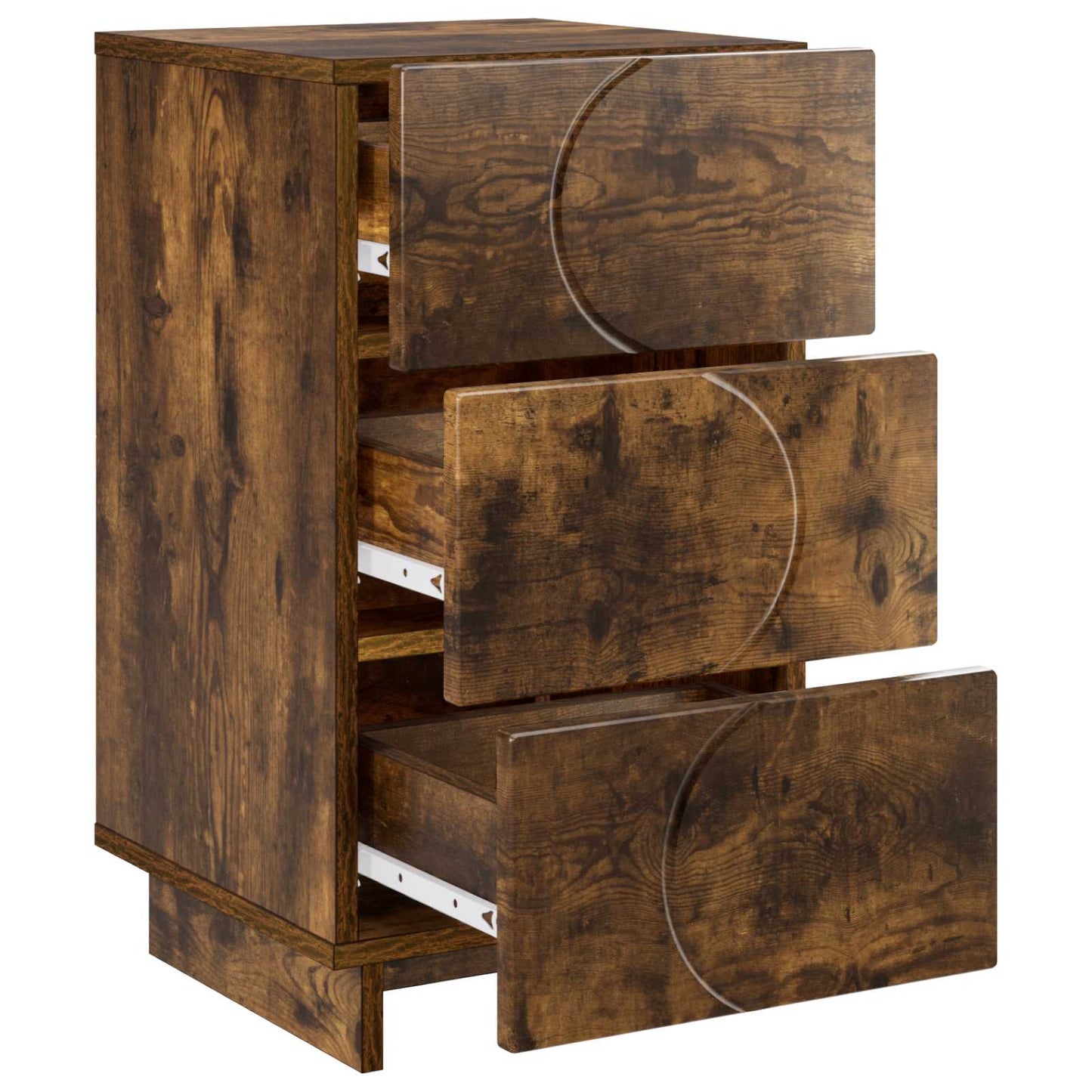 Bedside Cabinet Smoked Oak 33.5 x 34.5 x 60 cm Engineered Wood