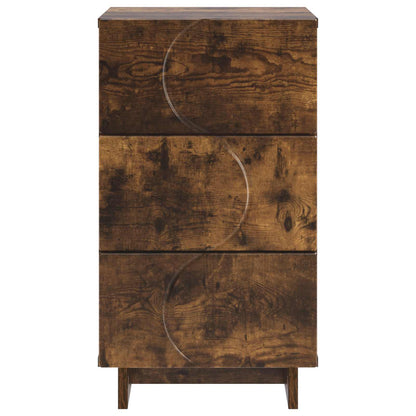 Bedside Cabinet Smoked Oak 33.5 x 34.5 x 60 cm Engineered Wood