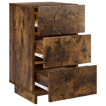 Bedside Cabinet 2 pcs Smoked Oak 33.5 x 34.5 x 60 cm