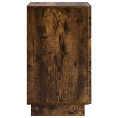 Bedside Cabinet 2 pcs Smoked Oak 33.5 x 34.5 x 60 cm