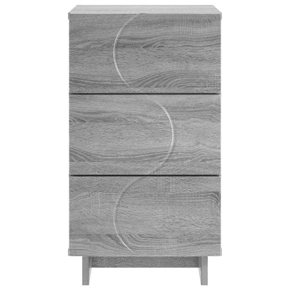 Bedside Cabinet 2 pcs Grey Sonoma 33.5 x 34.5 x 60 cm