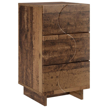 Bedside Cabinet Old Wood 33.5 x 34.5 x 60 cm Engineered Wood