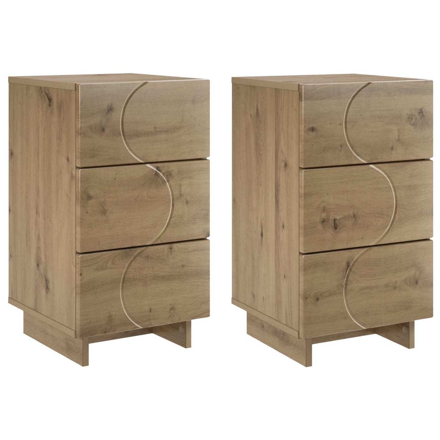 Bedside Cabinet 2 pcs Artisan Oak 33.5 x 34.5 x 60 cm