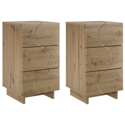 Bedside Cabinet 2 pcs Artisan Oak 33.5 x 34.5 x 60 cm