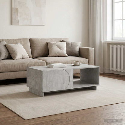 Coffee Table Concrete Grey 95 x 50.5 x 35 cm Engineered Wood
