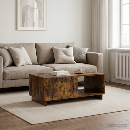 Coffee Table Smoked Oak 95 x 50.5 x 35 cm Engineered Wood