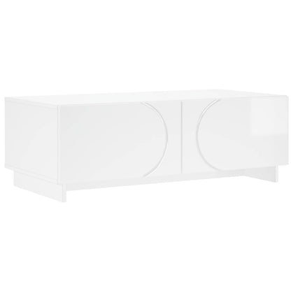Coffee Table High Gloss White 102 x 50.5 x 35 cm