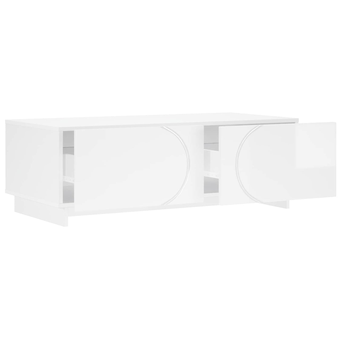 Coffee Table High Gloss White 102 x 50.5 x 35 cm