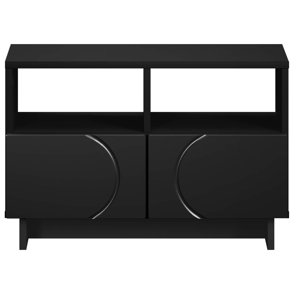 TV Stand 60 x 34.5 x 40 cm Black Engineered Wood