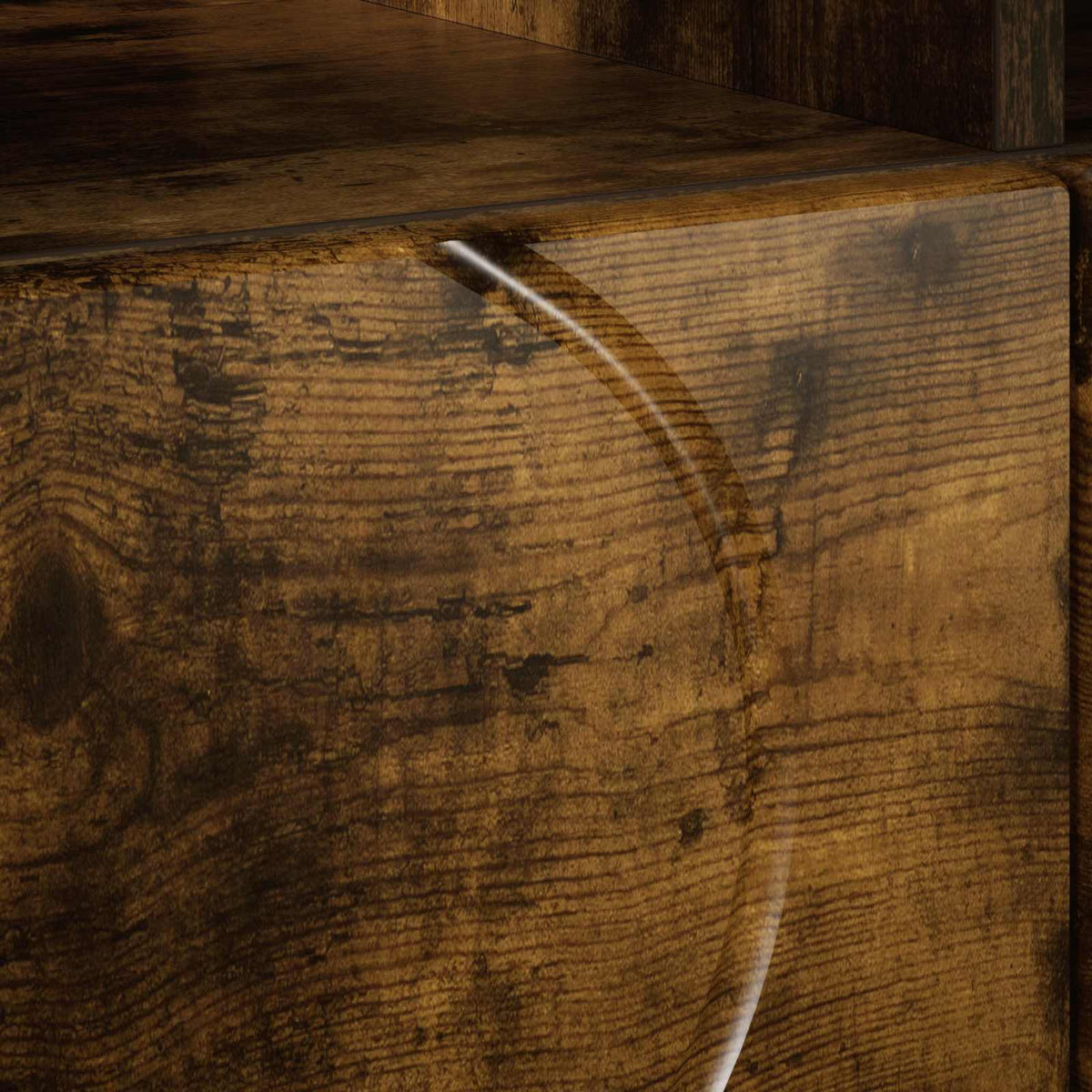 TV Stand 60 x 34.5 x 40 cm Smoked Oak Engineered Wood