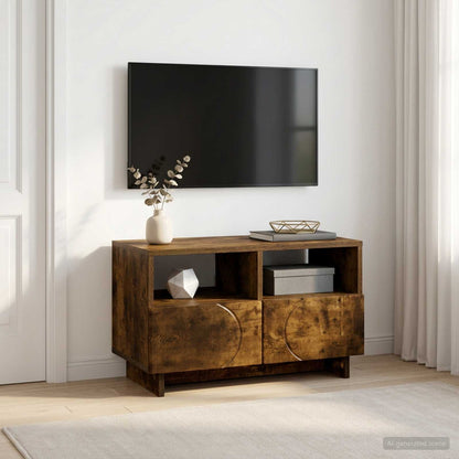 TV Stand 60 x 34.5 x 40 cm Smoked Oak Engineered Wood