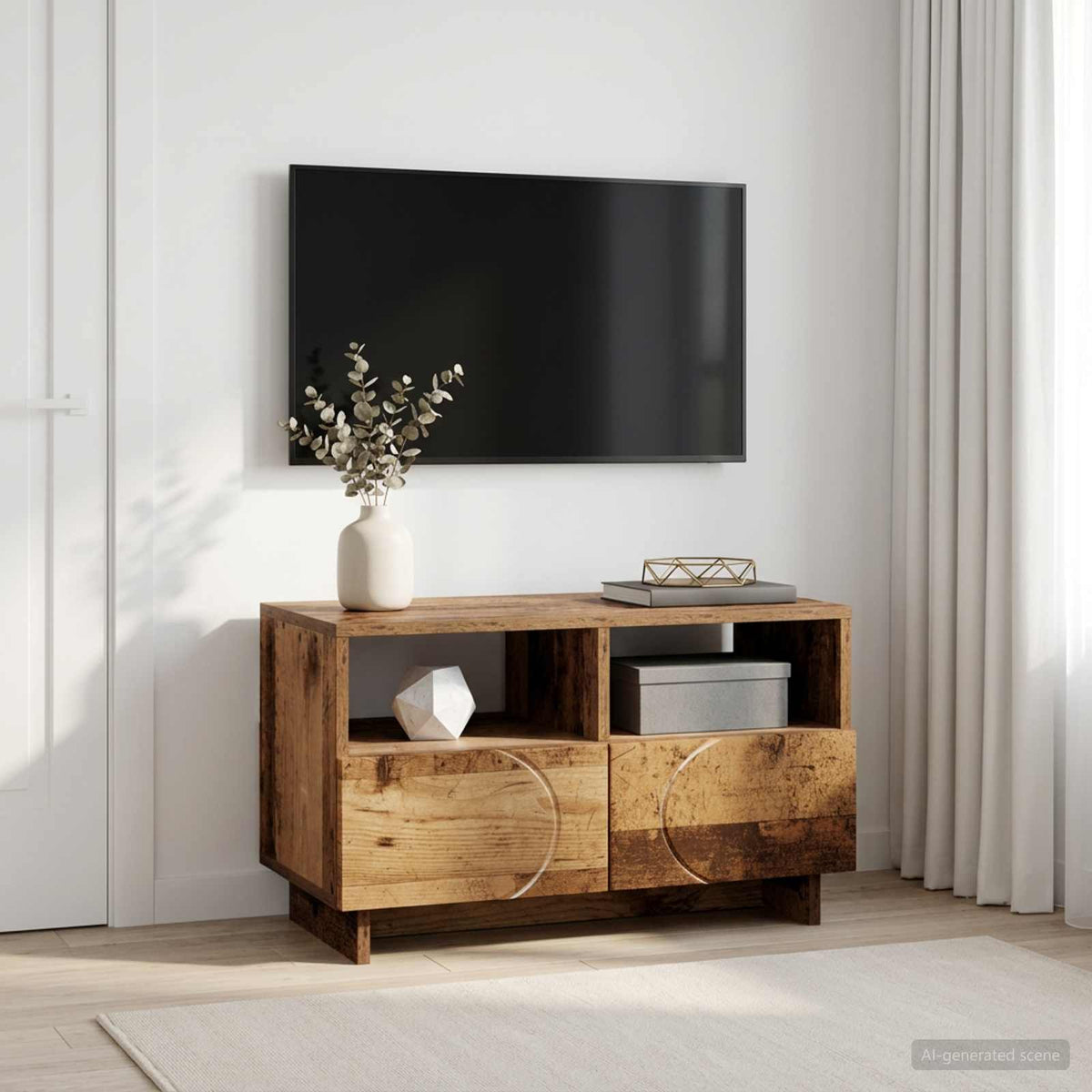 TV Stand 60 x 34.5 x 40 cm Old Wood Engineered Wood