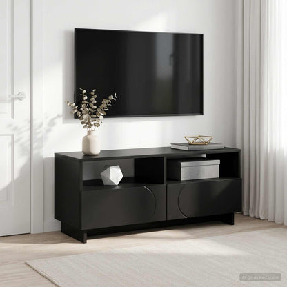 TV Stand 90 x 34.5 x 40 cm Black Engineered Wood