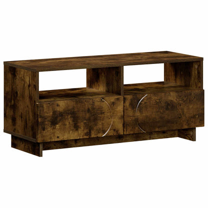 TV Stand 90 x 34.5 x 40 cm Smoked Oak Engineered Wood