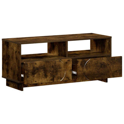 TV Stand 90 x 34.5 x 40 cm Smoked Oak Engineered Wood