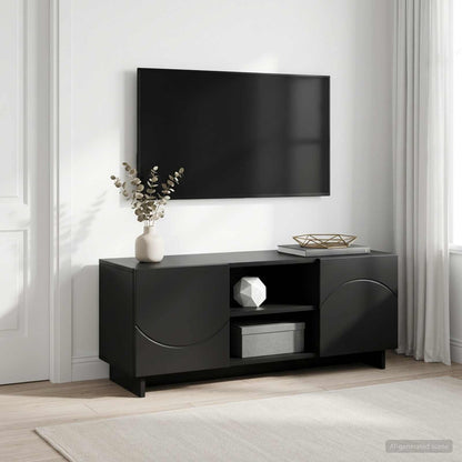 TV Stand 90 x 34.5 x 40 cm Black Engineered Wood