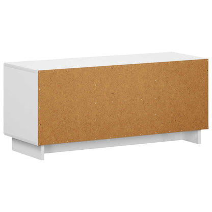 TV Stand 90 x 34.5 x 40 cm High Gloss White Engineered Wood