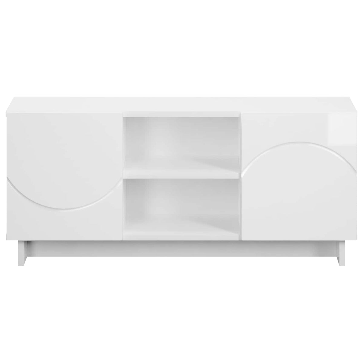 TV Stand 90 x 34.5 x 40 cm High Gloss White Engineered Wood