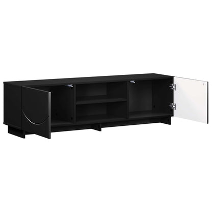TV Stand 140 x 34.5 x 40 cm Black Engineered Wood